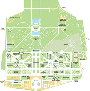 Map of the park at Schnbrunn